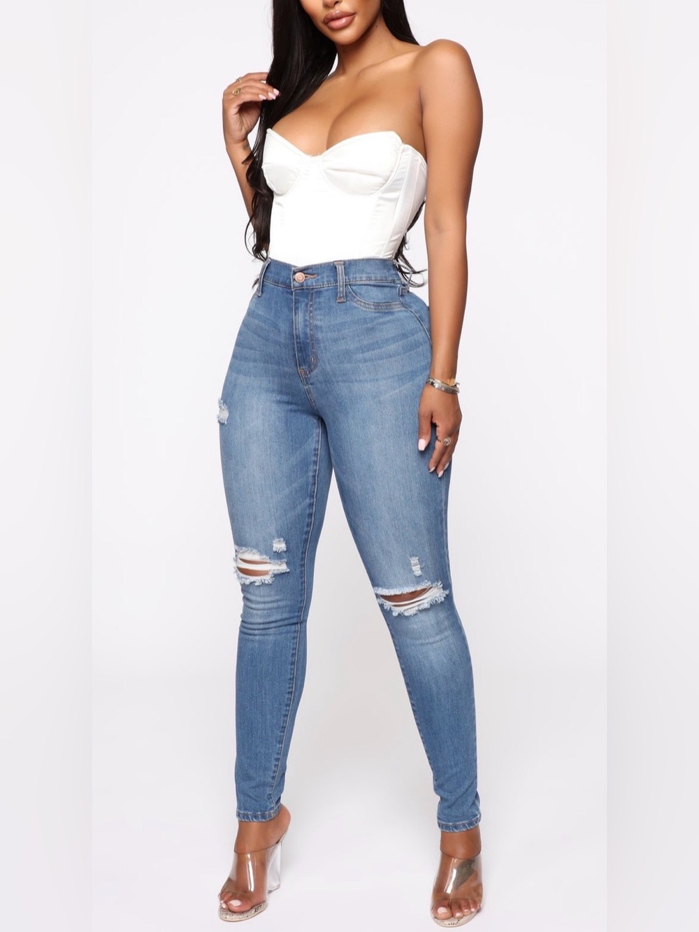 Our Favorite High Rise Skinny Jeans - Medium Blue Wash